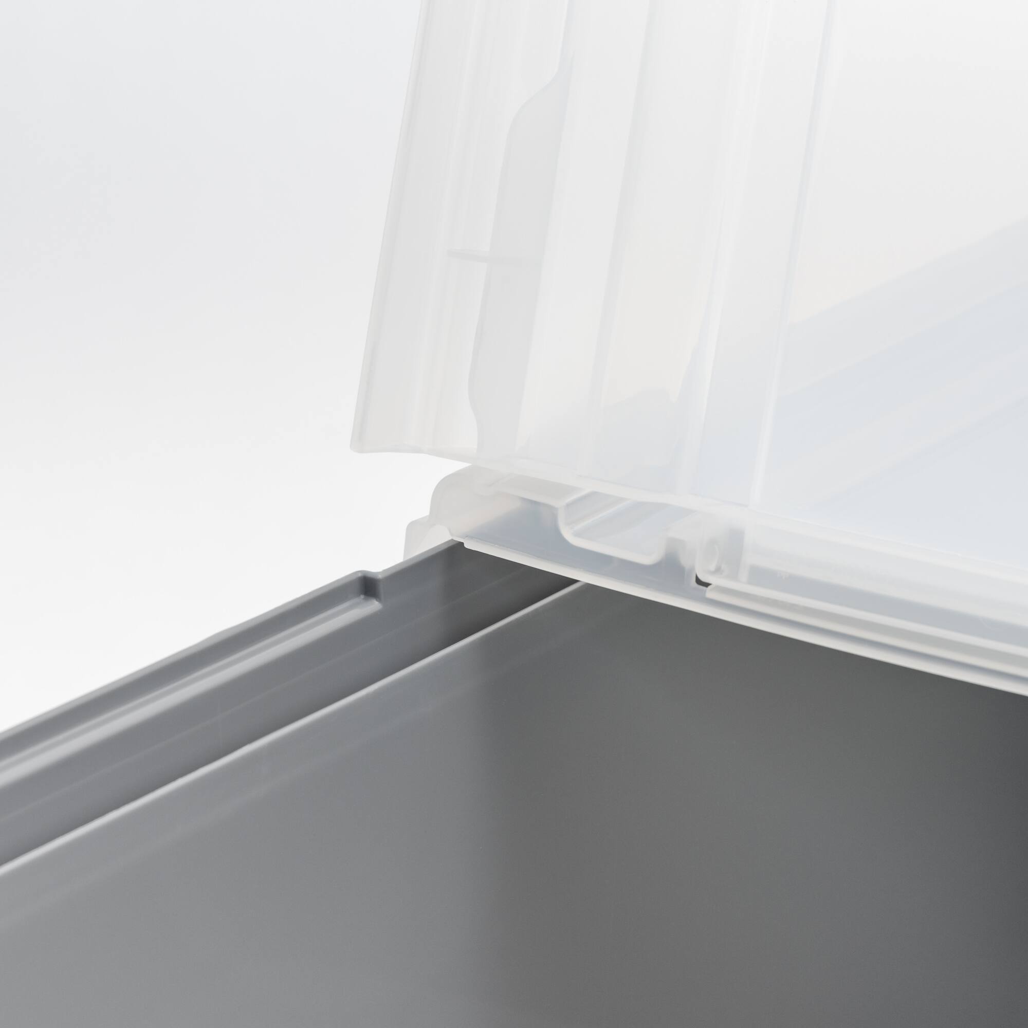 Iris® Gray Split-Lid Letter Size File Box, 4 Pack